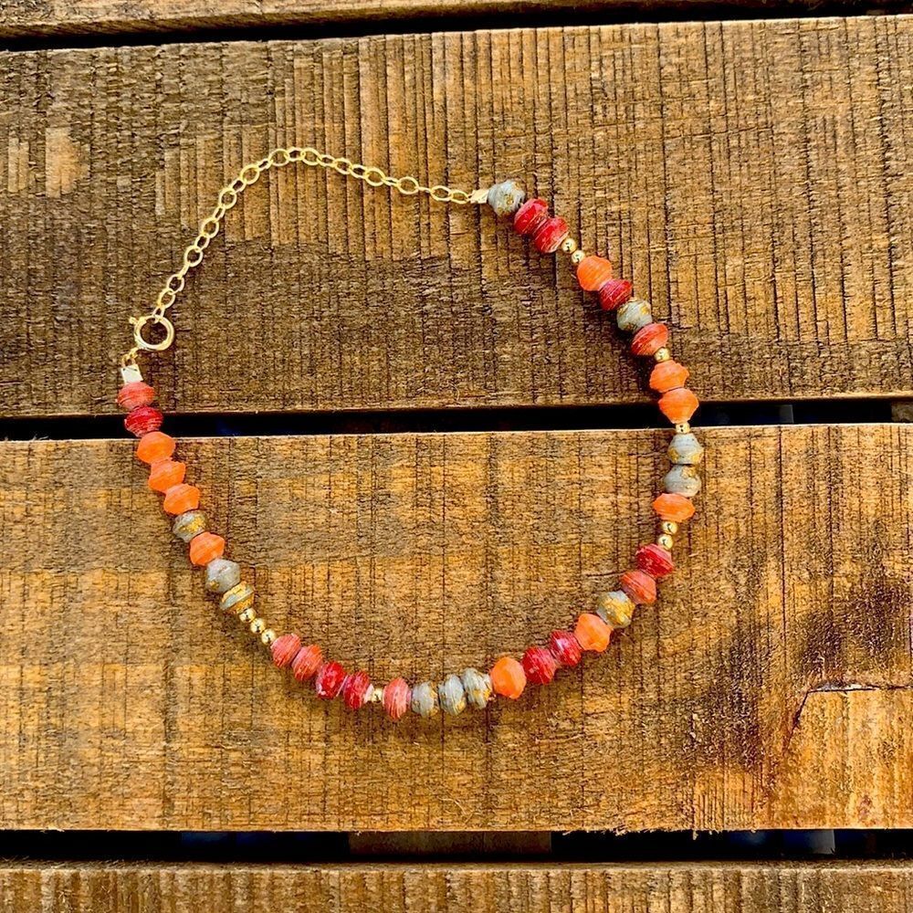 NWT 31 Bits Recycled Paper Bead Bracelet